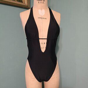 Gigi C One Piece in Black Shira fabric. Sz S. NWT RP $195